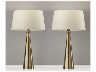 Simplee Adesso Lucy Incandescent Table Lamp, Antique Brass, 2/Set (SL1141-21)