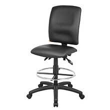 Boss® Multi-Function LeatherPlus Drafting Stool; Black