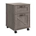 Bush Furniture Knoxville 2-Drawer Mobile File Cabinet, Restored Gray (CGF116RTG-03)