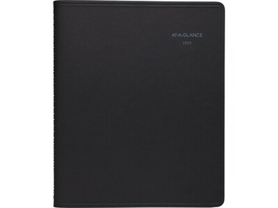 2024 AT-A-GLANCE QuickNotes 8 x 10 Weekly & Monthly Appointment Book, Black (76-01-05-24)