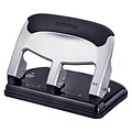 Bostitch EZ Squeeze 3-Hole Punch, 40 Sheet Capacity, Silver/Black (HP40)