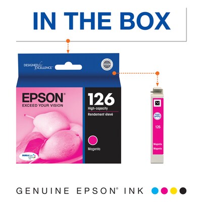 Epson T126 Magenta High Yield Ink Cartridge   (T126320)