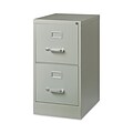 Hirsh Industries® Vertical Letter File Cabinet, 2 Letter-Size File Drawers, Light Gray, 15 x 22 x 28