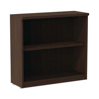 Alera Valencia Series 29.5H 2-Shelf Bookcase with Adjustable Shelf, Espresso (ALEVA633032ES)