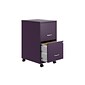 Space Solutions SOHO Smart File 2-Drawer Mobile Vertical File Cabinet, Letter Size, Lockable, Midnight Purple (25277)