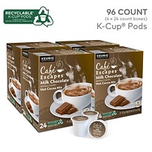 Cafe Escapes Milk Chocolate Hot Cocoa, Keurig® K-Cup® Pods, 96/Carton (68013)