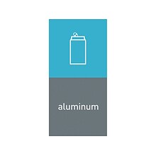 simplehuman Aluminum Magnetic Sorting Label, 8 x 4, Blue/Gray, 2/Pack (KT1172)