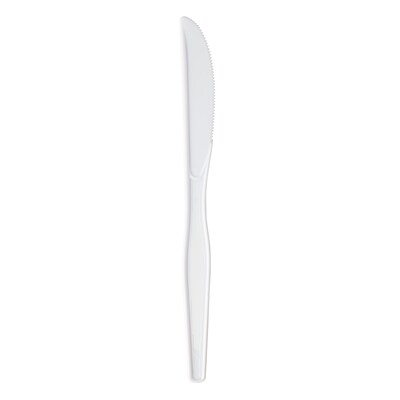 Dixie Plastic Knife, Heavy-Weight, White, 1000/Carton (KH217)