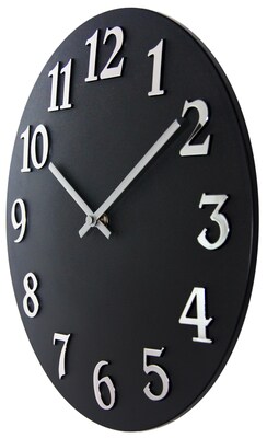 Infinity Instruments Vogue Wall Clock, 12"Dia. (13392BK)