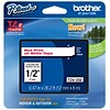 Brother P-touch TZe-232 Laminated Label Maker Tape, 1/2 x 26-2/10, Red On White (TZe-232)