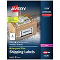 Avery Waterproof Laser Shipping Labels, 5-1/2 x 8-1/2, Matte White, 2 Labels/Sheet, 50 Sheets/Box,