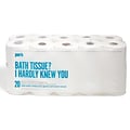 Perk™ Septic Safe Toilet Paper, 1-ply, White, 1000 Sheets/Roll, 20 Rolls/Case (PK55153)