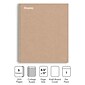 Staples Premium 5-Subject Notebook, 8.5" x 11", College Ruled, 200 Sheets, Brown (TR52122)