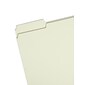 Smead Heavy Duty File Folder, 1/3-Cut Tab, 1" Expansion, Letter Size, Gray/Green, 25/Box (13230)