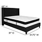 Flash Furniture Riverdale Tufted Upholstered Platform Bed in Black Fabric with Memory Foam Mattress, Full (HGBMF38)