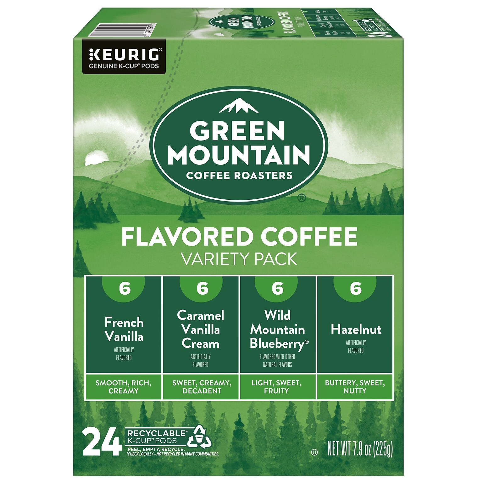 Green Mountain Variety Pack Coffee Keurig® K-Cup® Pods, Light Roast, 24/Box (5000374160)