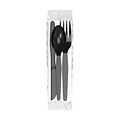 Dixie Individually Wrapped Polystyrene Cutlery Set, Medium-Weight, White, 4 Pieces/Set, 250/Carton (