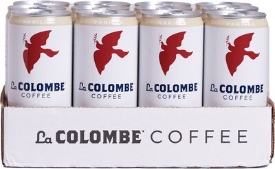 La Colombe Draft Vanilla Latte Caffeinated Cold Brew Coffee, Medium Roast, 9 Fl. Oz., 12/Carton (PPP