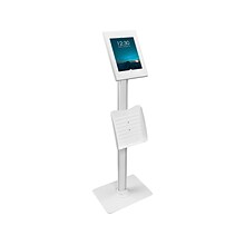 Mount-It! Adjustable Anti-Theft iPad Kiosk with Document Holder, White (MI-3770W_G10)