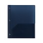 Staples® 2 Pocket Presentation Folder with Fasteners, Navy (26389)