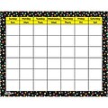 Poppin’ Patterns® Dots on Black Calendar Chart, Large Horizontal, 28-1/2 x 22-1/4