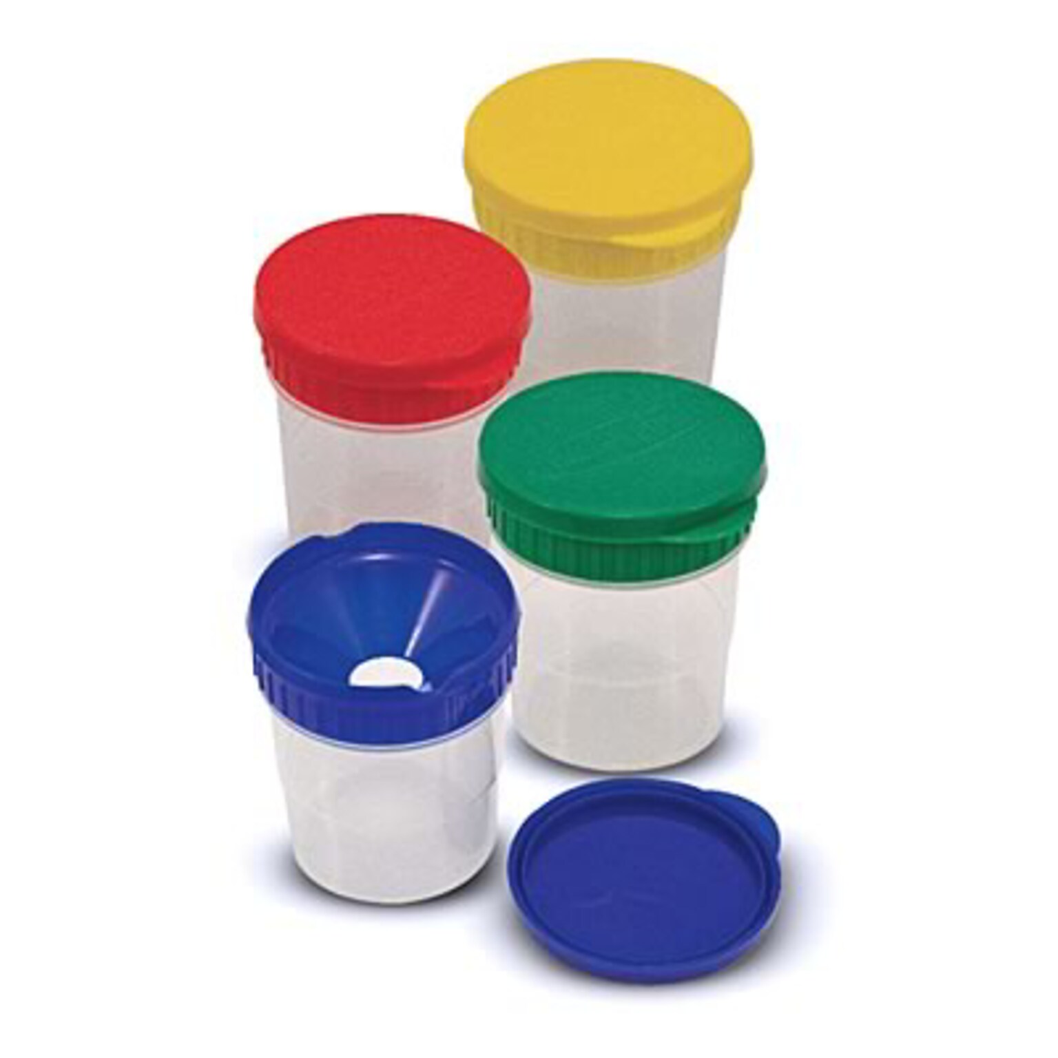 Spill-Proof Paint Cups, Assorted Colors, 4/Pkg.