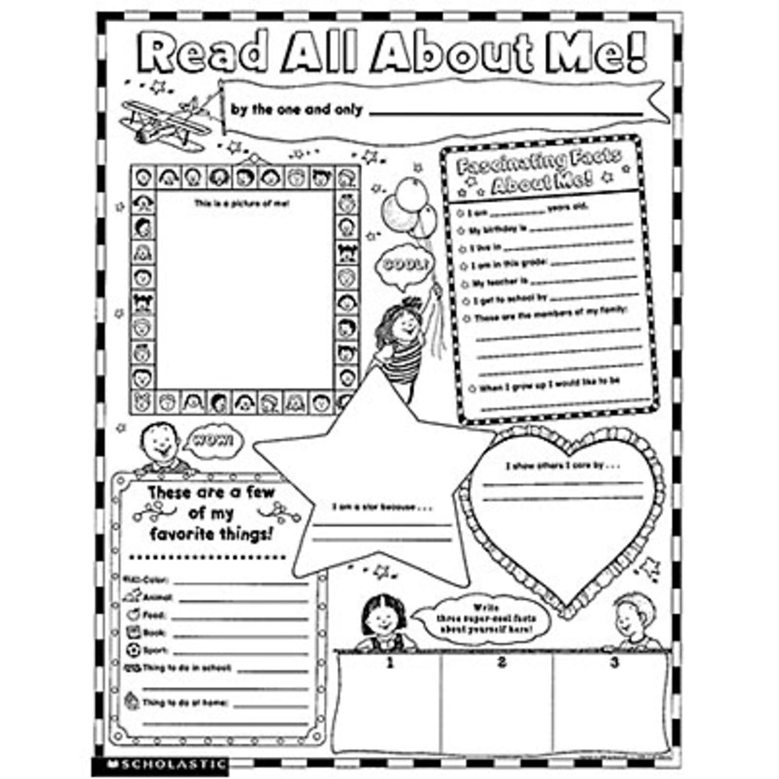 Scholastic Teaching Resources Activity Poster Sets; Read All About Me, 2/Set