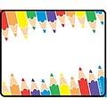 Colored Pencil Self-Adhesive Name Tags; 3 x 2-1/2, 36/Pack