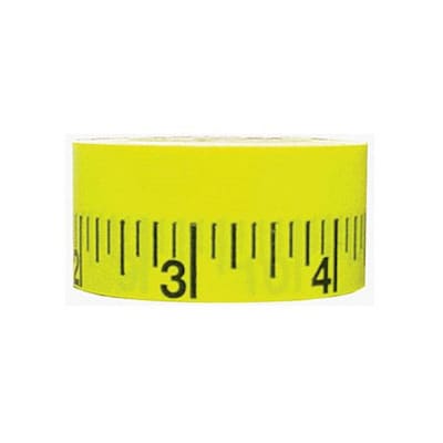 Mavalus Measuring Tape, 1 in. x 9 yards, Yellow with Black Text, Roll (MAV10016)