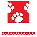 Teacher Created Resources Borders; Red/White Paw Prints