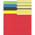 Top Notch Teacher Products Mini Polka Dot File Folder, 2-Tab, 4 x 6 Size, Assorted Polka Dots, 25/Pack (TOP3376)