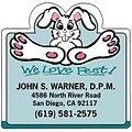 Medical Arts Press® Podiatry Die-Cut Magnets; 2-1/4x2-1/4, Bunny Feet