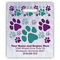 Medical Arts Press® Veterinary Personalized Small 2-Color Supply Bags; Large & Small Paw Prints