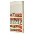 Medical Arts Press® 36 Wide Open Shelf Tambour Door Cabinet; 7- Tier