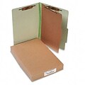 Pressboard 25-Point Classification Folders, Lgl, 4-Section, Leaf GN, 10/box