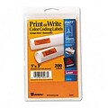 Avery® Print or Write Color Coding Labels; Neon Orange, 1x3, 200/Pack