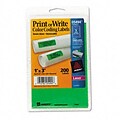 Avery® Print or Write Color Coding Labels; Neon Green, 3x1, 200/Pack