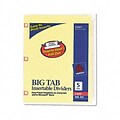 Worksaver Big Tb Dvdrs w/CPR Holes, Clear Tbs, 5-Tab, Letter, BF, 5/set
