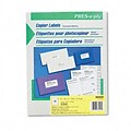 Avery® Sheet Copier Labels; Pres-A-Ply, 1 x 2-3/4, White, 3300/Box