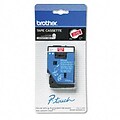 Brother TC54Z1 Printer Label, 3/8W, White on Red
