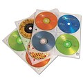 Case Logic® CD/DVD Sleeves; For 3 Ring Binders, 2-Sided, Write On, Clear, 25/Pack