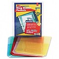 Ring Binder Poly Pockets, 8-1/2 x 11, Assorted Colors, Five per Pack