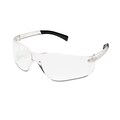 Crews® BearKat Wraparound Safety Glasses; Black Frame/Clear Lens