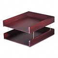 Carver® Hardwood Mahogany Coordinating Deskset; Letter Desk Tray, Two-Tier