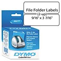 Dymo® 2-Up File Folder Labels; 9/16x3-7/16, White, 260/Pack