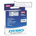 Dymo® D1 Series Label Tape; 1/2 x 23, White on Clear