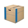 Corrugated Moving Boxes; Extra Strength, Medium, 16H x 18W x 18D, Kraft, FastFold, 8/Carton