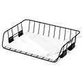 Side Load Letter Desk Tray, Wire, Black