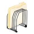 Workstation File Organizer, 7 Sections, Wire, 7-3/8w x 5-7/8d x 8-1/4h, Black