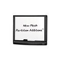 Fellowes® Partition Additions™ Panel Accessories; Dry-Erase Board, 16 1/4w x 1 7/8d x 13 3/8h, Black